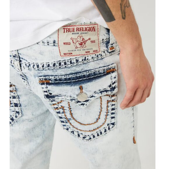 TRUE RELIGION ROCCO ACID WASH SKINNY JEAN 32" - Picture 4 of 7